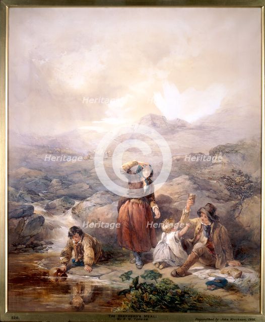 'The Shepherd's Meal', 1844. Artist: Francis William Topham