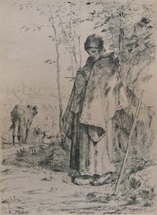 The Shepherdess 1862, (1946). Artist: Jean Francois Millet