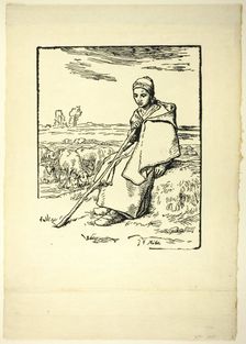 The Shepherdess, 1863. Creator: Jean Francois Millet