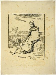 The Shepherdess, 1863. Creator: Jean Francois Millet