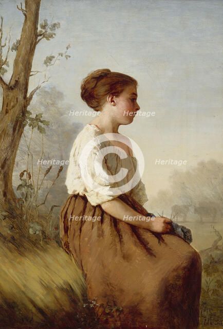 The Shepherdess, 1867. Creator: Ida Silfverberg.
