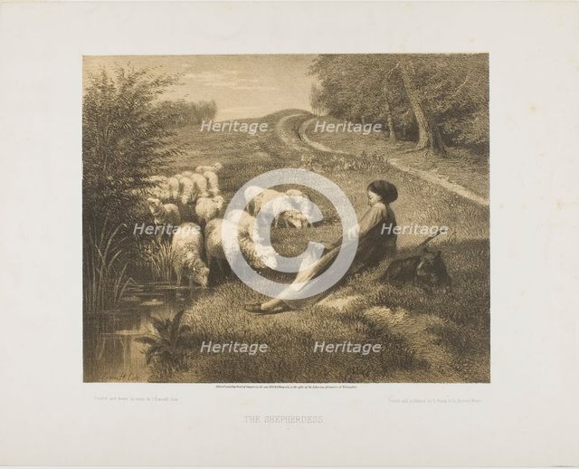 The Shepherdess, 1871. Creator: Joseph Foxcroft Cole.