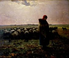 The Shepherdess by Jean François Millet