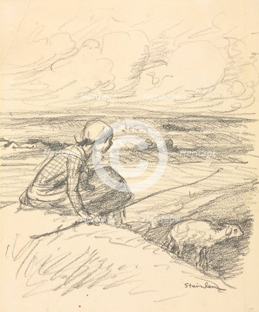 The Shepherdess, fourth quarter 19th century or first quarter 20th century. Creator: Théophile Alexandre Steinlen (Swiss, 1859-1923).