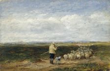 The shepherd:Return of the flock 1850. Artist: David Cox the elder
