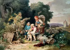 The Shepherd's Family 1837. Artist: Ludwig Richter