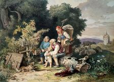 The Shepherd's Family 1837. Artist: Ludwig Richter