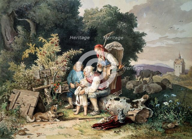 'The Shepherd's Family', 1837.  Artist: Ludwig Richter