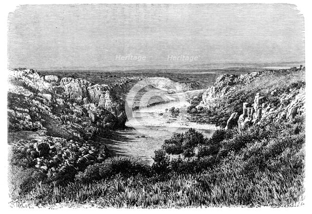 The Sherat river, Morocco, 1895.Artist: Barbant