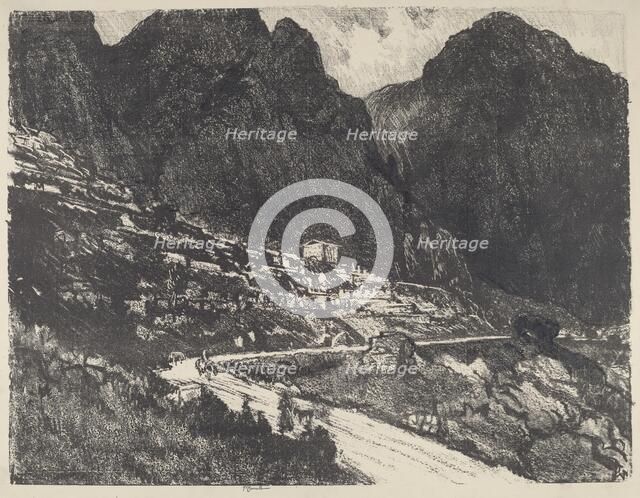 The Shining Rocks, Delphi, 1913. Creator: Joseph Pennell.