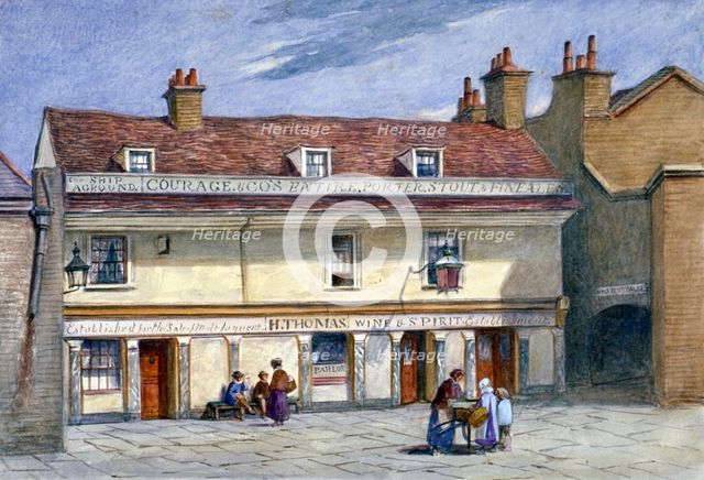 The Ship Aground public house, Wolseley Street, Bermondsey, London, c1875.                           Artist: JT Wilson