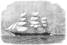 The ship Glad Tidings, with a cargo of American cotton, entering the port of Liverpool, 1865. Creator: Smyth