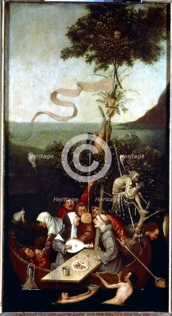 The Ship of fools' painting by El Bosco (1450-1516).