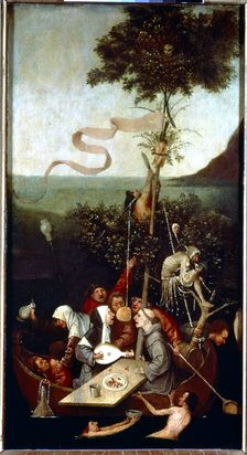The Ship of fools painting by El Bosco (1450-1516)