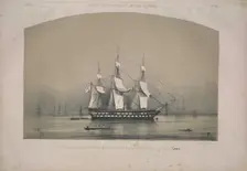 The ship of the line Imperatriza Marija under the flag of Nakhimov, after the victory at Sinop, 1854 Creator: Timm, Wassili (George Wilhelm) (1820-1895)