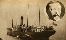 The ship Montrose - Wireless Telegraphy Used To Catch A Murderer 1910, (1933). Creator: Unknown