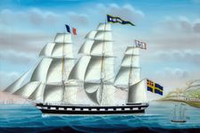 The ship Superior, (c1830s). Creator: Petrus Weyts