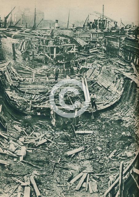 'The Ship that Became A Dry Dock', 1937. Artist: Unknown.