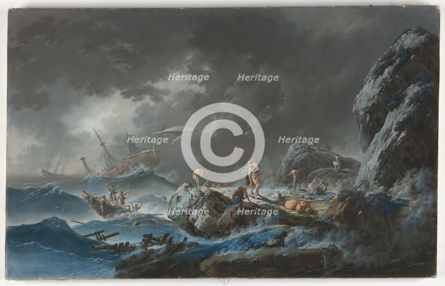 The Shipwreck, 1782. Creator: Jean-Baptiste Pillement.