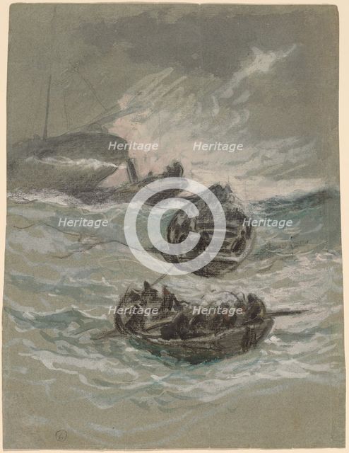 The Shipwreck, c. 1880. Creator: Elihu Vedder.