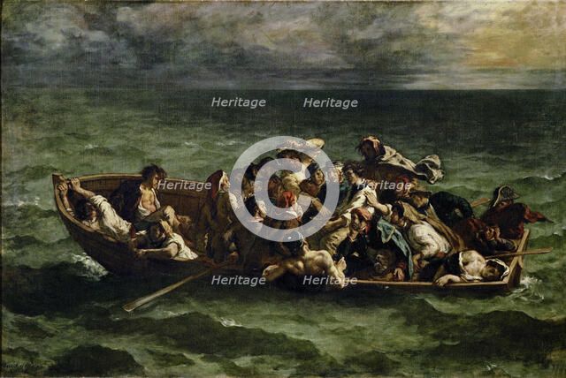 The Shipwreck of Don Juan. Artist: Delacroix, Eugène (1798-1863)