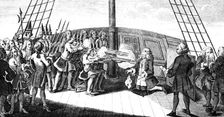 The shooting of Admiral Byng on board the Monarque 1757