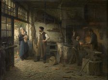 The Shoeing-Smith, 1878. Creator: Adrien de Braekeleer