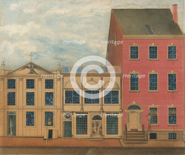 The Shop and Warehouse of Duncan Phyfe, 168-172 Fulton Street, New York City, ca. 1816. Creator: Formerly attributed to John Rubens Smith (American, London 1775-1849 New York).