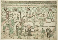 The Shop of Sanogawa Ichimatsu, c. 1743. Creator: Ishikawa Toyonobu