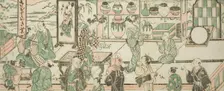 The Shop of Sanogawa Ichimatsu, c. 1743. Creator: Ishikawa Toyonobu