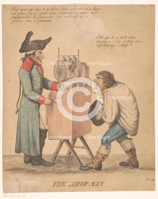 The Show-man, 1799.  Creator: Monogrammist J.A..