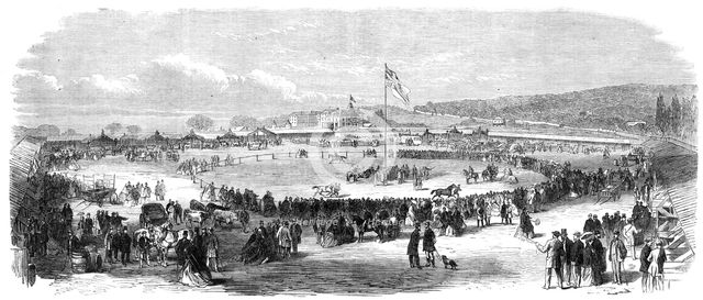 The show-yards of the Agricultural Exhibition of Lower Canada, at Montreal, 1865. Creator: Unknown.