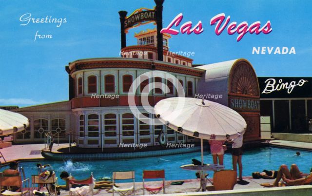 The Showboat Hotel, Las Vegas, Nevada, USA, 1956. Artist: Unknown