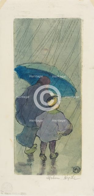 The Shower, 1897. Creator: Helen Hyde.