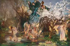 The Shower c20th century. Artist: Charles Sims