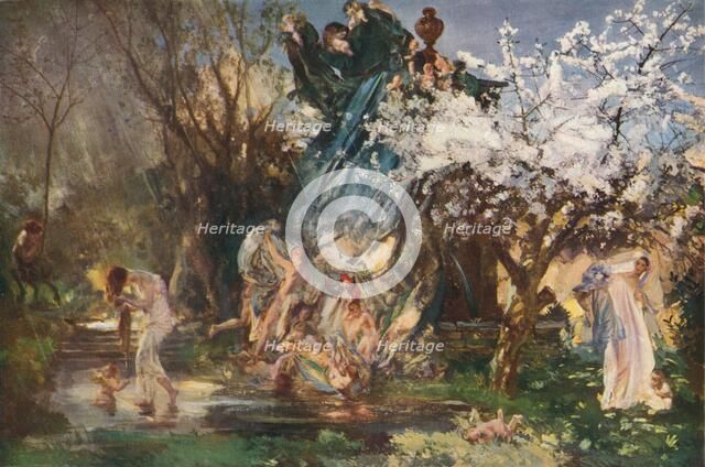 'The Shower', c20th century. Artist: Charles Sims.