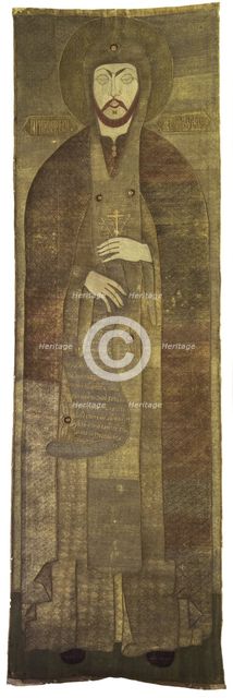 The Shroud of Alexander Nevsky (Ecclesiastical embroidery), 1670s. Artist: Stroganov workshop  