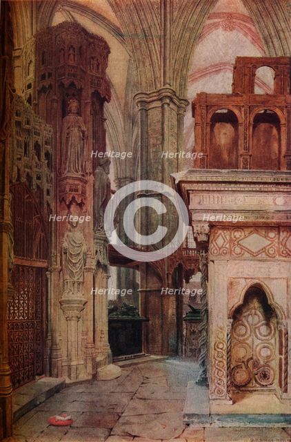 The Shrine and Chapel of Edward the Confessor, (1853), 1937. Artist: Unknown
