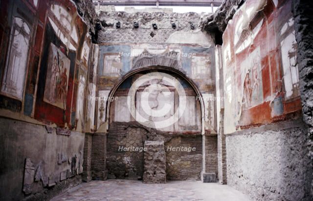 The Shrine of the Augustales (dedicated to deified emperors including Augustus), Herculaneum, Italy. Artist: Unknown