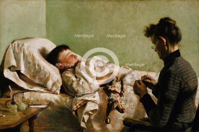 The Sick Child, 1893. Creator: John Bond Francisco.