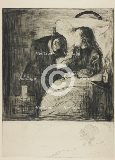 The Sick Child, 1894. Creator: Edvard Munch.