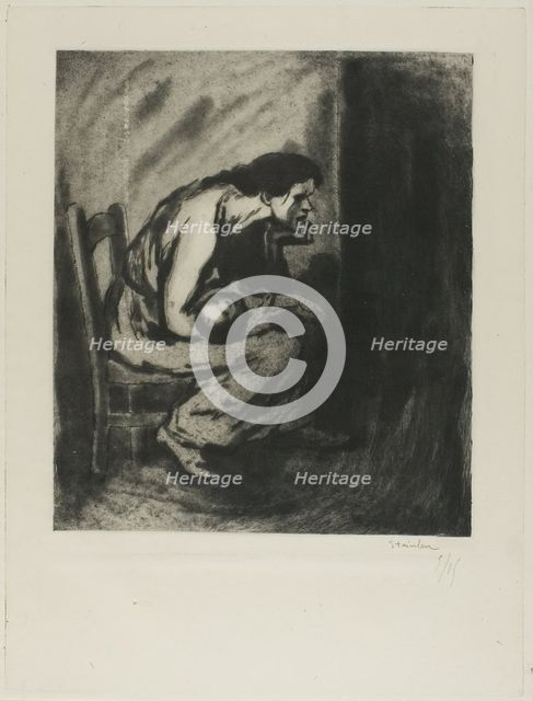 The Sick Child, 1902. Creator: Theophile Alexandre Steinlen.