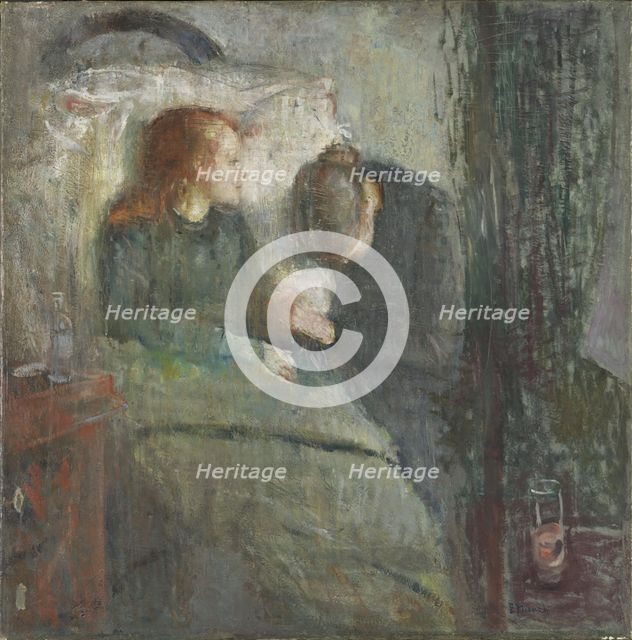 The Sick Child, between 1885 and 1886. Creator: Edvard Munch.