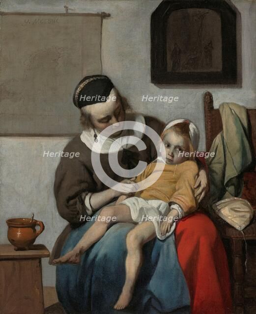The Sick Child, c.1664-c.1666. Creator: Gabriel Metsu.