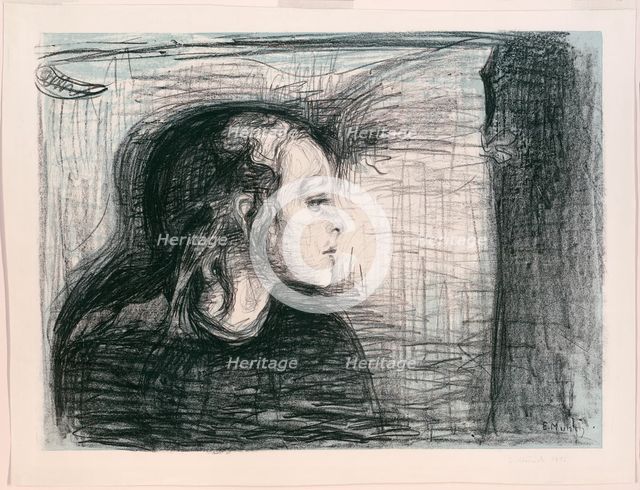 The Sick Child I, 1896. Creator: Edvard Munch.