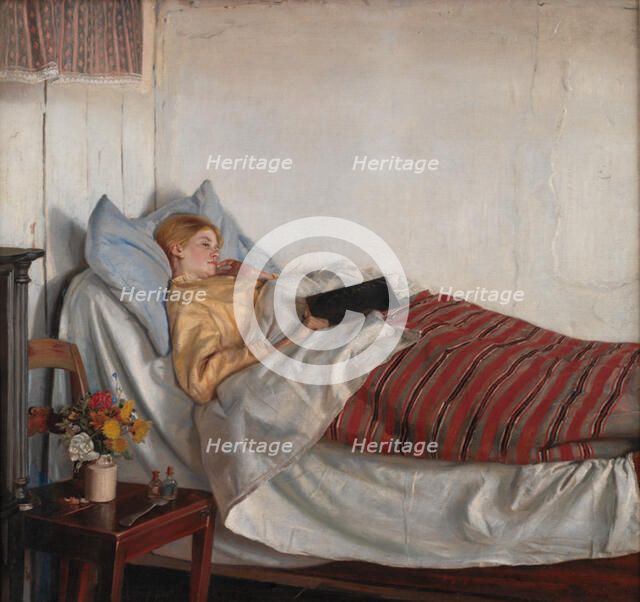 The Sick Girl, 1882. Creator: Michael Peter Ancher.