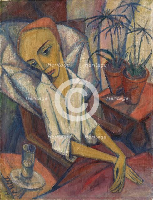 The Sick Girl, 1919. Creator: Maetzel-Johannsen, Dorothea (1886-1930).