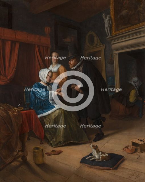 The Sick Girl, c1650-1679. Creator: Jan Steen.