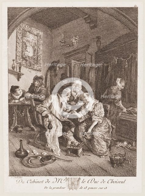 The Sick Greybeard (or, "January and May"), c1650-1670. Creator: Jan Steen.