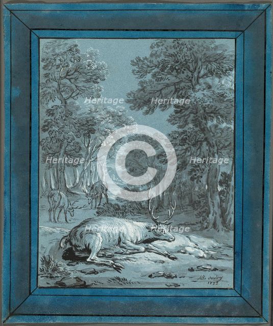 The Sick Stag, 1733. Creator: Jean-Baptiste Oudry.